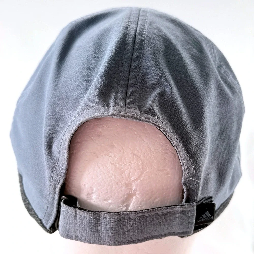 Adidas Climalite Gray Running Adjustable Sporty Performance Baseball Cap Hat